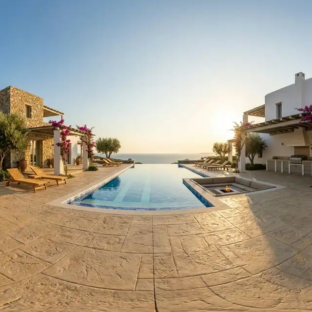 Entrada de vivenda premium amb formigó imprès