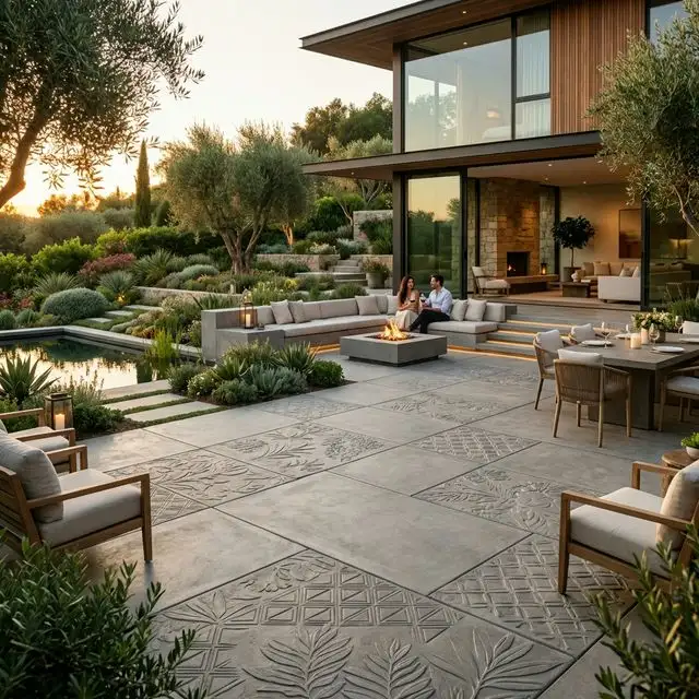 Avantatges visuals del paviment imprès en disseny d'exteriors