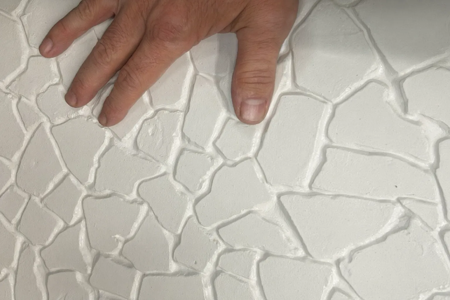 Pedra Jardí València - pedra de formigó imprès 90x90 cm - Formigó Imprès Girona