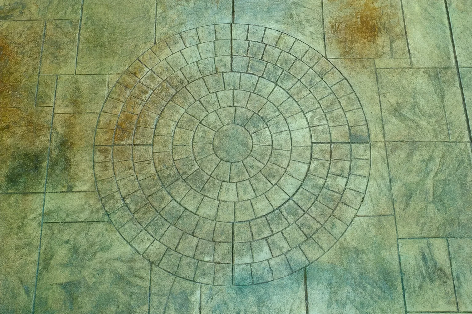 Rodona Exterior + Interior - peça circular decorativa de formigó imprès Ø 150 cm + Ø 100 cm - Formigó Imprès Girona