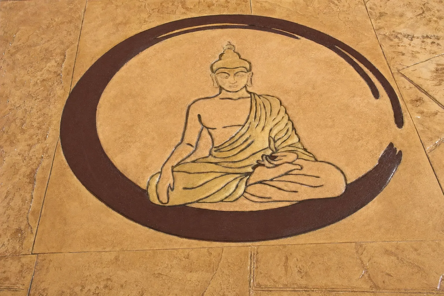 Buda 113 cm - peça circular decorativa de formigó imprès Ø 113 cm - Formigó Imprès Girona
