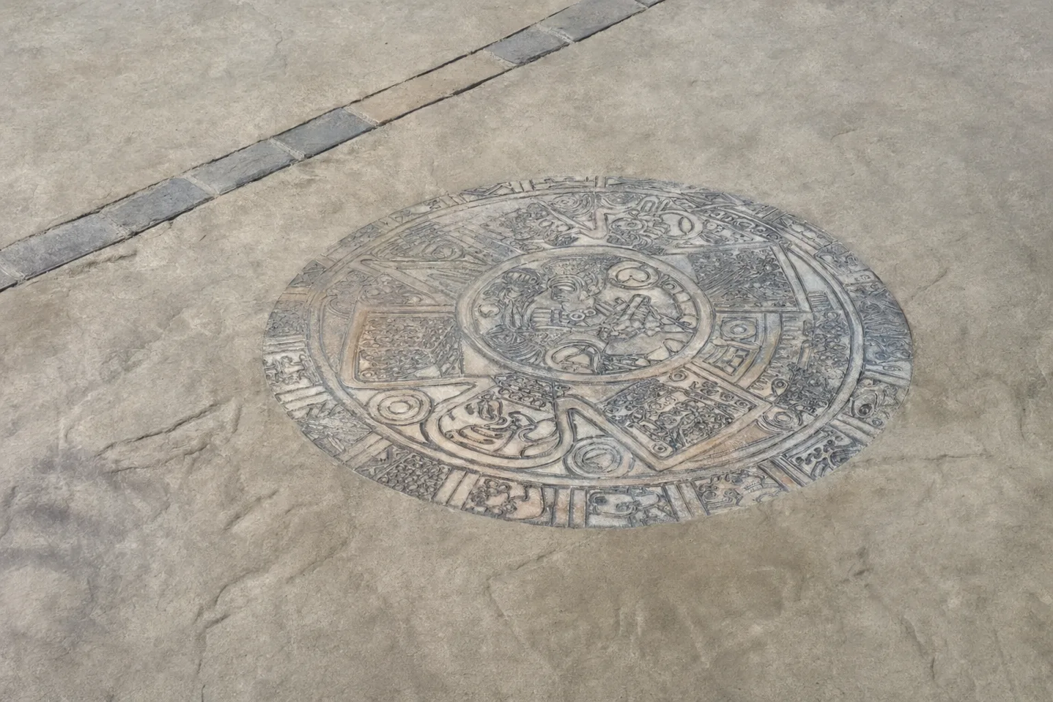 Circular Maia Petit - peça circular decorativa de formigó imprès Ø 80 cm - Formigó Imprès Girona