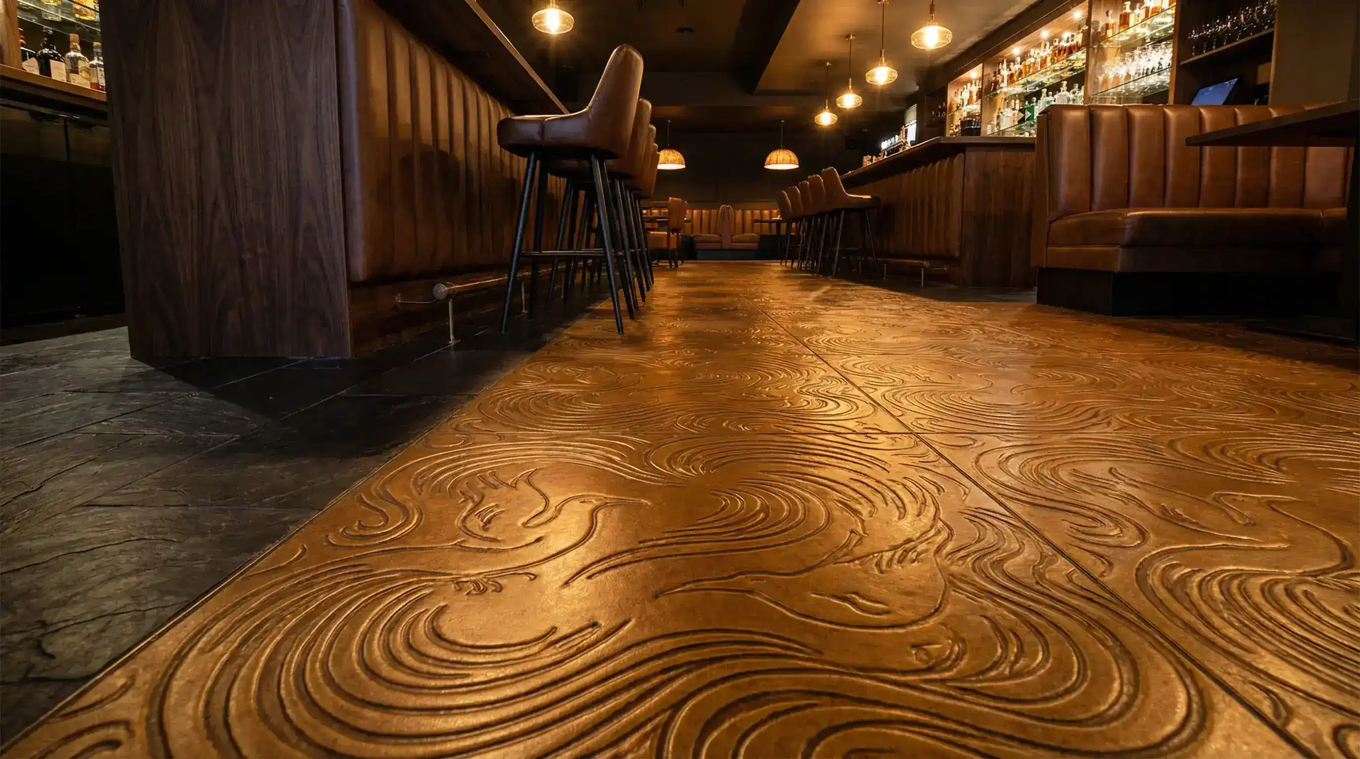 Paviment de formigó imprès en interiors