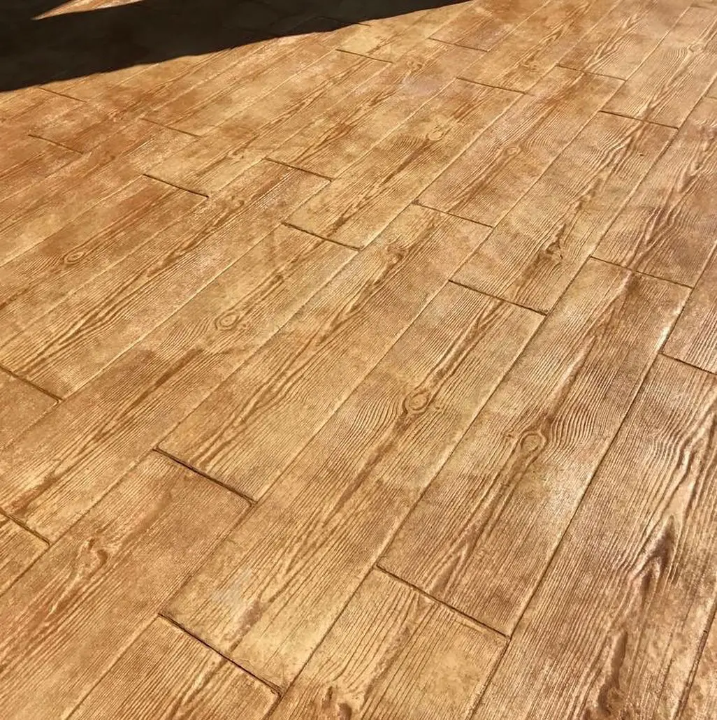 Hormigón impreso imitación madera